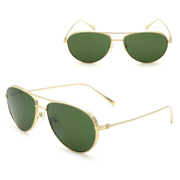Rakuten - ゼニア サングラス ZEGNA EZ0072/S 32N 59 Ermenegildo Zegna エルメネジルド・ゼニア サングラス ノーズパッド UVカット グリーン ゴールド
