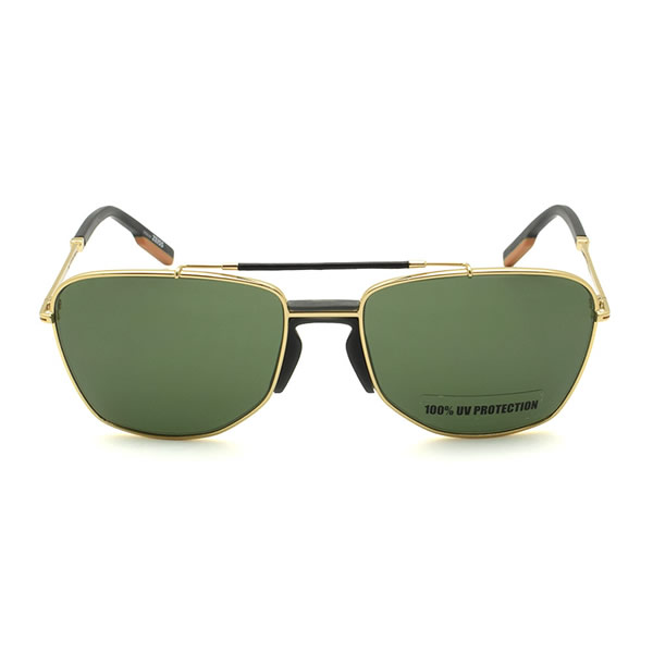 ゼニア サングラス ZEGNA EZ0130/S 32N 58 Ermenegildo Zegna エルメネジルド・ゼニア サングラス ノーズパッド UVカット グリーン ゴールド