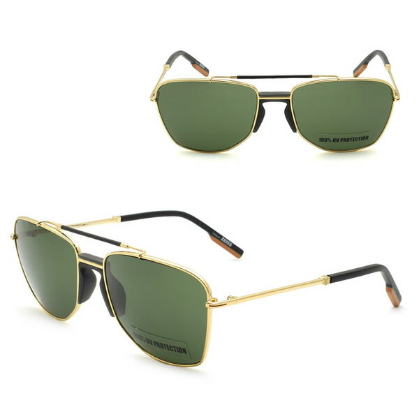 ゼニア サングラス ZEGNA EZ0130/S 32N 58 Ermenegildo Zegna エルメネジルド・ゼニア サングラス ノーズパッド UVカット グリーン ゴールド