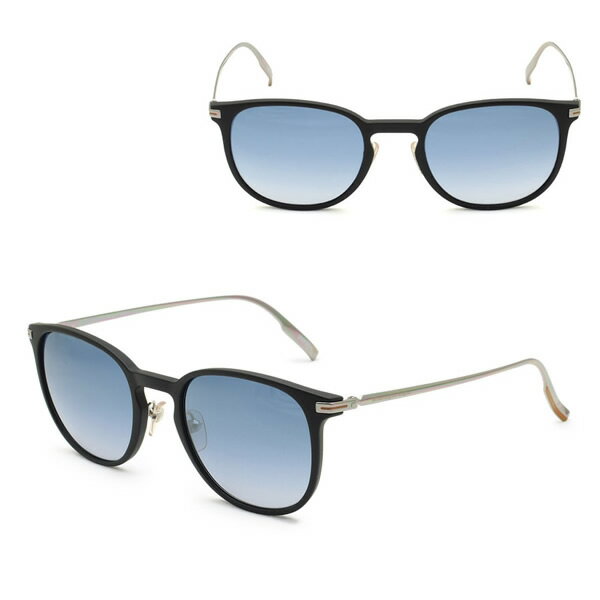 乐天商城 - ゼニア サングラス ZEGNA EZ0136/S 02X 54 Ermenegildo Zegna エルメネジルド・ゼニア ノーズパッド UVカット メンズ ブラック シルバー ブルーグラデーション