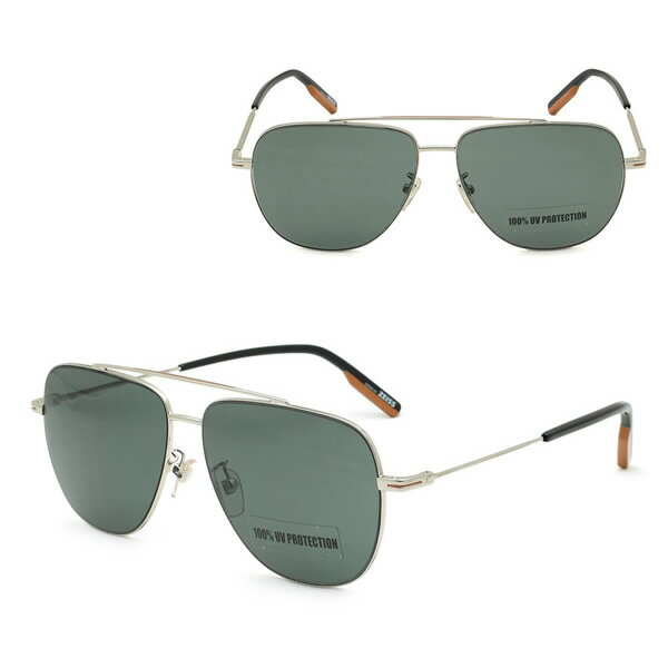 ゼニア サングラス ZEGNA EZ0144-D/S 16A 61 Ermenegildo Zegna エルメネジルド・ゼニア ノーズパッド UVカット メンズ シルバー グレー