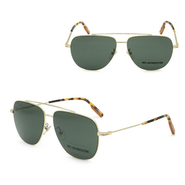 Rakuten - ゼニア サングラス ZEGNA EZ0144-D/S 32N 61 Ermenegildo Zegna エルメネジルド・ゼニア ノーズパッド UVカット メンズ ゴールド グリーン
