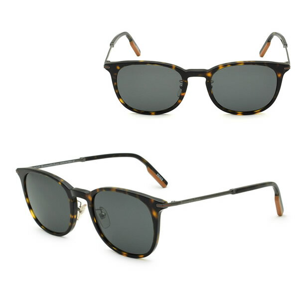 乐天商城 - ゼニア サングラス ZEGNA EZ0146-D/S 52A 54 Ermenegildo Zegna エルメネジルド・ゼニア サングラス ノーズパッド UVカット ハバナ ガンメタル グレー