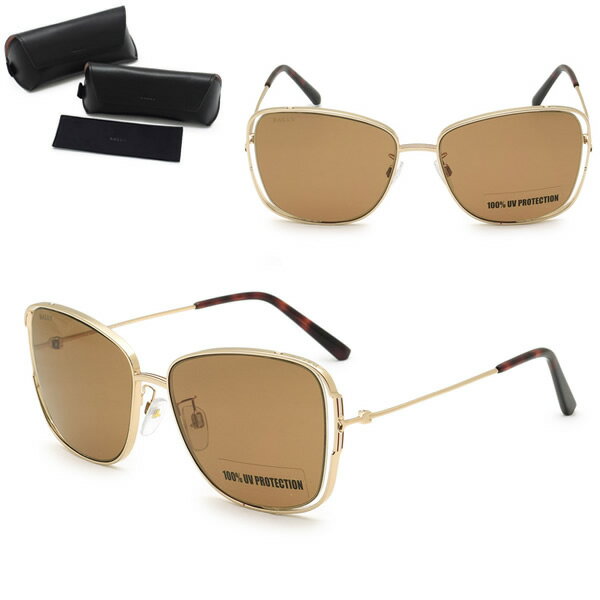 Rakuten - バリー サングラス BALLY BY0087-D/S 28E 57 サングラス ノーズパッド UVカット メンズ レディース ユニセックス ローズゴールド ブラウン