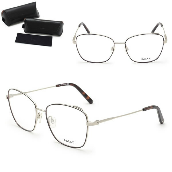 バリー フレーム BALLY BY5021/V 071 55 メガネ 眼鏡 フレームのみ ノーズパッド ブラック シルバー