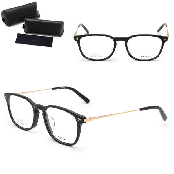 【訳あり】 バリー フレーム BALLY BY5014-D/V 001 54 メガネ 眼鏡 フレームのみ アジアンフィット ブラック ローズゴールド