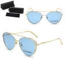 バリー サングラス BALLY BY0003-H/S 28V 59 サングラス ノーズパッド UVカット レディース ゴールド ブルー(4)