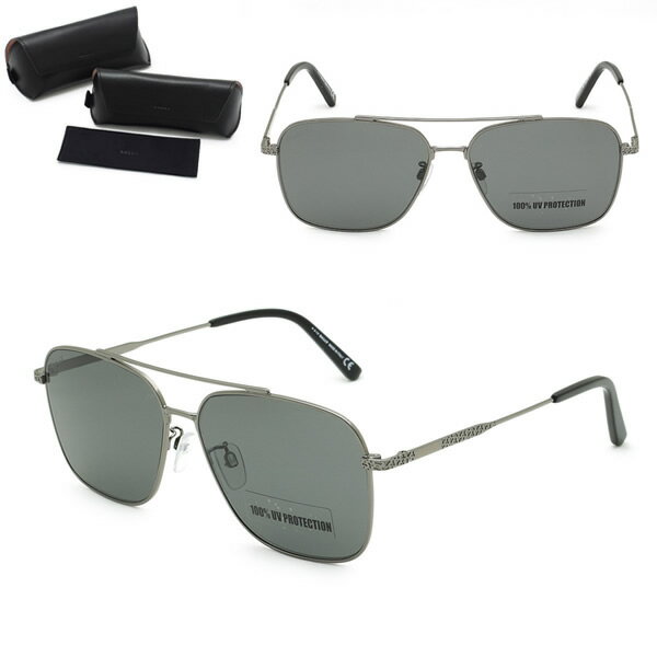 乐天商城 - バリー サングラス BALLY BY0037-D/S 08A 60 サングラス ノーズパッド UVカット メンズ ガンメタル グレー