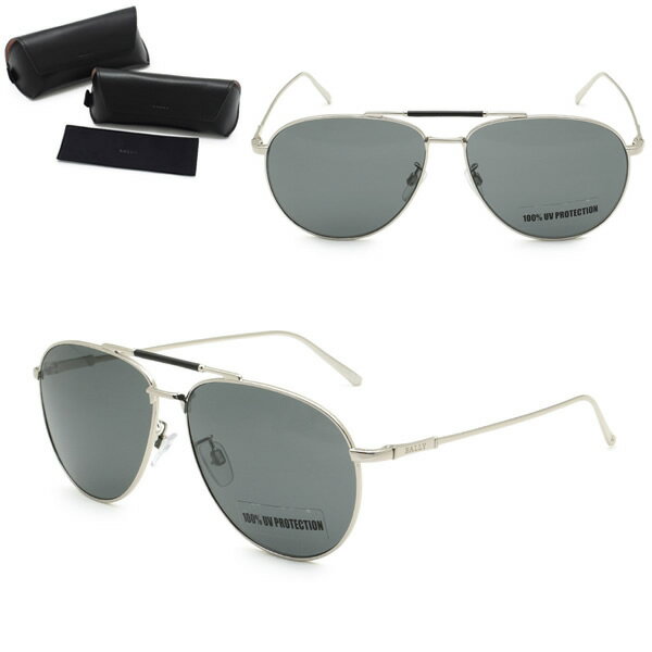 Rakuten - バリー サングラス BALLY BY0038-D/S 16A 62 サングラス ノーズパッド UVカット メンズ シルバー グレー