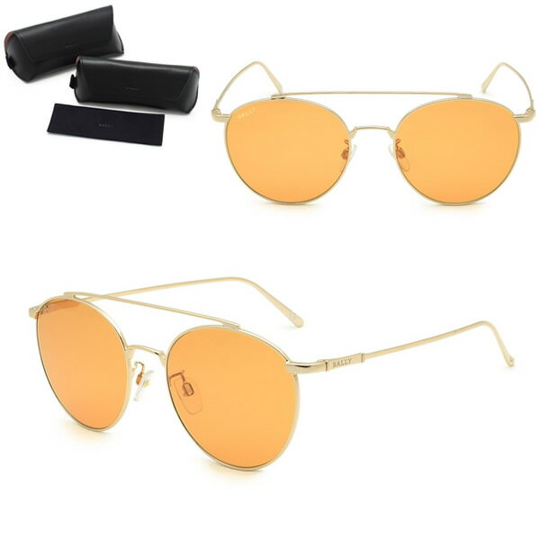 バリー サングラス BALLY BY0042-D/S 28E 56 サングラス ノーズパッド UVカット レディース ピンクゴールド オレンジ