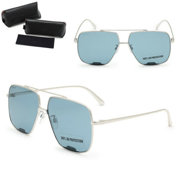 Rakuten - バリー サングラス BALLY BY0017-D/S 18N 60 サングラス ノーズパッド UVカット メンズ レディース ユニセックス シルバー ブルー