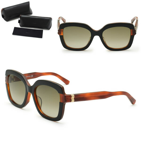 乐天商城 - バリー サングラス BALLY BY0020-H/S 05K 55 サングラス アジアンフィット UVカット レディース ブラック ハバナ カーキブラウングラデーション