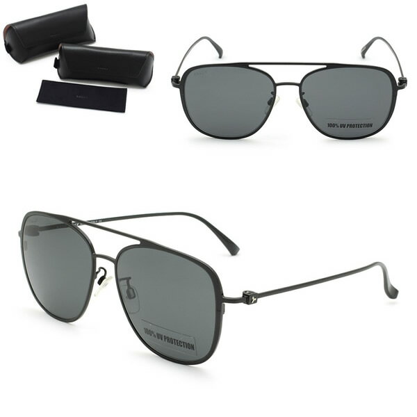 乐天商城 - バリー サングラス BALLY BY0025-D/S 01A 58 サングラス ノーズパッド UVカット メンズ ブラック グレー