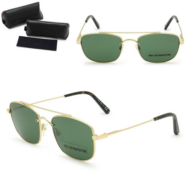 Rakuten - バリー サングラス BALLY BY0030/S 28N 54 サングラス ノーズパッド UVカット メンズ ゴールド グリーン