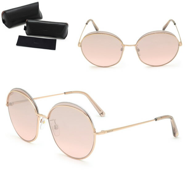 Rakuten - バリー サングラス BALLY BY0077-D/S 28U 60 サングラス ノーズパッド UVカット レディース ローズゴールド グレーピンクグラデーション