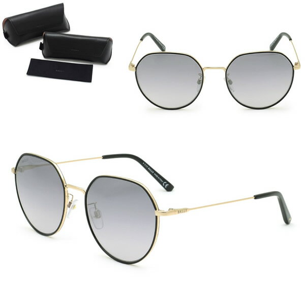 Rakuten - バリー サングラス BALLY BY0078-D/S 05C 56 サングラス ノーズパッド UVカット レディース ブラック ゴールド グレーグラデーション