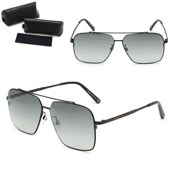 バリー サングラス BALLY BY0081-D/S 02C 62 サングラス ノーズパッド UVカット メンズ マットブラック グレーグラデーション