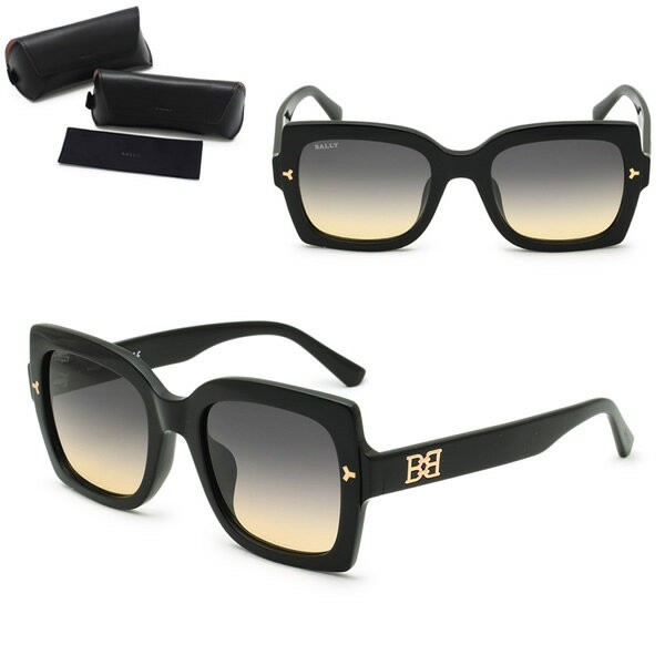 Rakuten - バリー サングラス BALLY BY0084-H/S 01B 53 サングラス アジアンフィット UVカット レディース ブラック グレーオレンジグラデーション