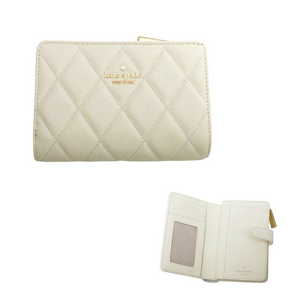 Rakuten - ケイトスペード KATE SPADE 二つ折り財布 折り畳み キルテッド ミディアム バイフォールド ウォレット KN755-100 meringue ホワイト