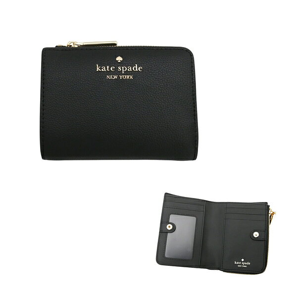 Rakuten - ケイトスペード KATE SPADE 二つ折り財布 折り畳み スモール Lジップ ウォレット KN764-001 black ブラック