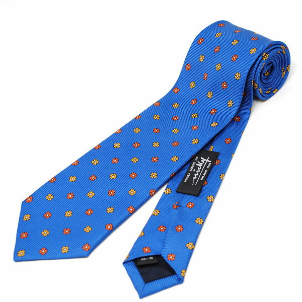 NICKY ニッキー PUNTO I 2 ネクタイ シルク メンズ ブルー