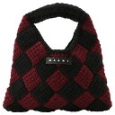 マルニ キッズ MARNI ハンドバッグ M00995 M00RP 0MC07 マルニキッズ 大人もOK ダイアモンドクロシェ かぎ針編み ブラック ワイン KIDS MW84F DIAMOND CROCHET