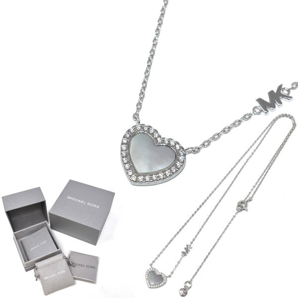 マイケルコース ネックレス MICHAEL KORS MKC1337AH040 MOP HEART PENDANT ネックレス ネック レディース シルバー(4)