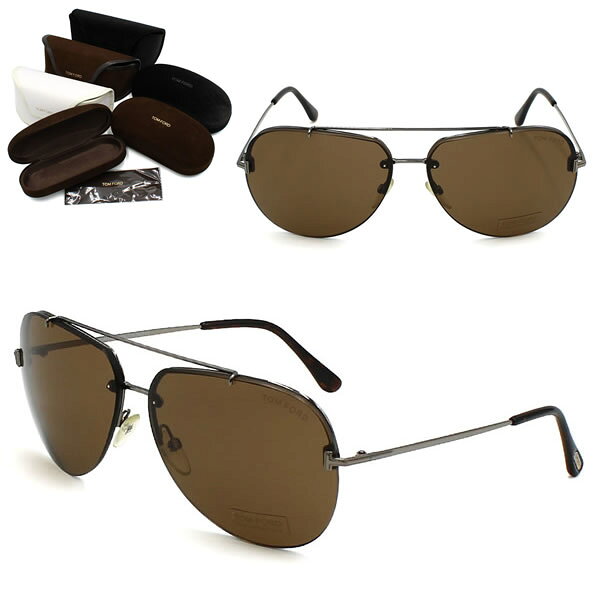 Rakuten - トムフォード サングラス TOM FORD FT0584/S 08E 63 TF0584 シルバー ブラウン ノーズパッド メンズ レディース ユニセックス