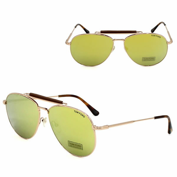 トムフォード サングラス TOM FORD FT0536/S 28G 60 TF536 サングラス ノーズパッド 100%UV EYEWEAR メンズ レディース ピンクゴールド イエロー グレー