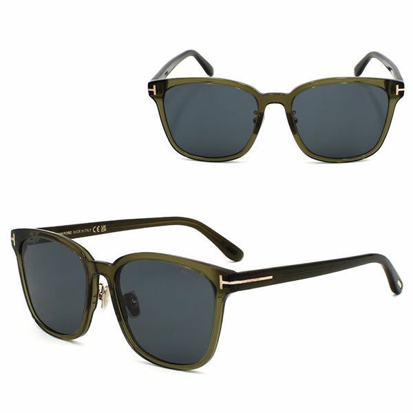 トムフォード サングラス TOM FORD FT1130-K/S 98A 56 TF1130-K サングラス アジアンフィット EYEWEAR メンズ レディース カーキ グレー