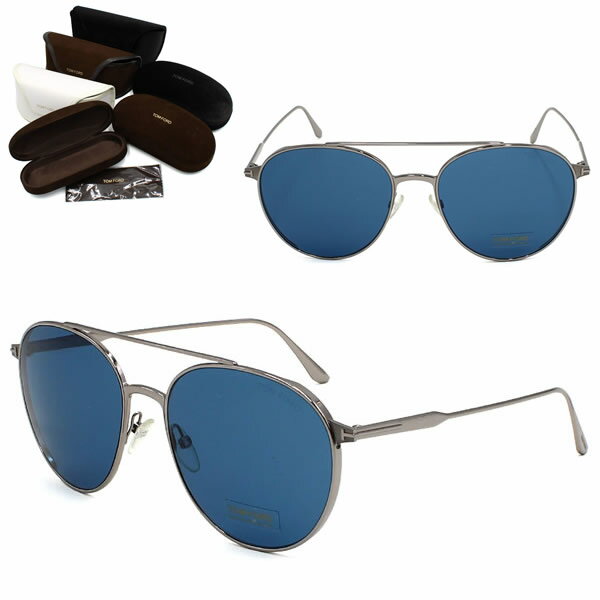 Rakuten - トムフォード サングラス TOM FORD FT0691/S 14V 58 TF0691 シルバー ブルー ノーズパット メンズ