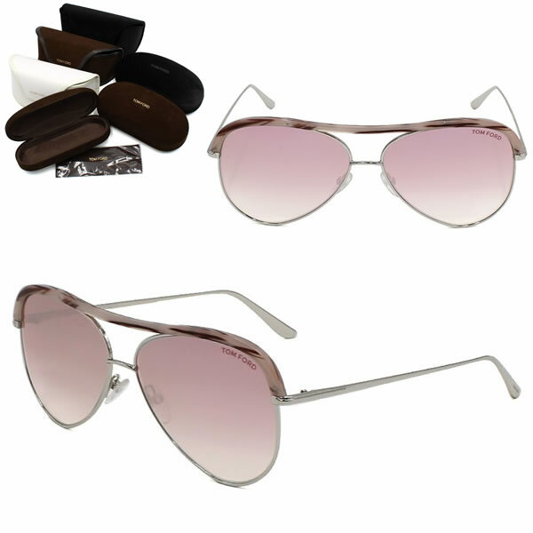 Rakuten - トムフォード サングラス TOM FORD FT0606/S 16Z 60 シルバー ピンク ノーズパット レディース