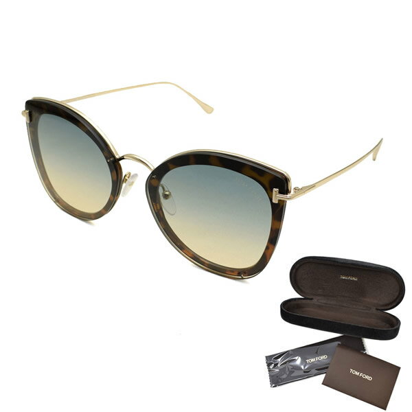 トムフォード サングラス TOM FORD FT0657-53P-62 EYEWEAR TF657 Chariotte レディース ハバナ ゴールド グレーグラデーション