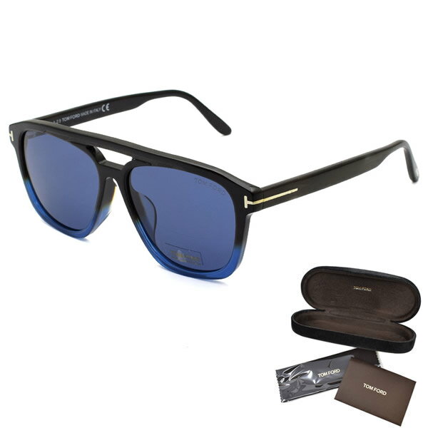 トムフォード トムフォード サングラス TOM FORD FT0776-F-55V-58 TF776-F Gerrard アジアンフィット レディース ブラック ブルー ゴールド