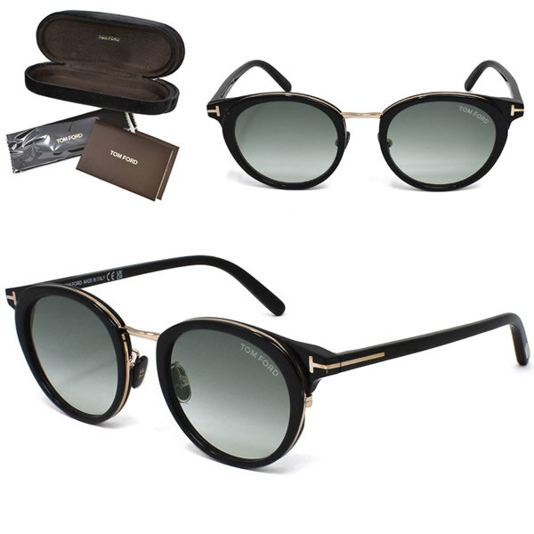 トムフォード トムフォード サングラス TOM FORD FT0962-D/S 01B 48 サングラス アジアンフィット メンズ レディース ユニセックス ブラック グリーングラデーション