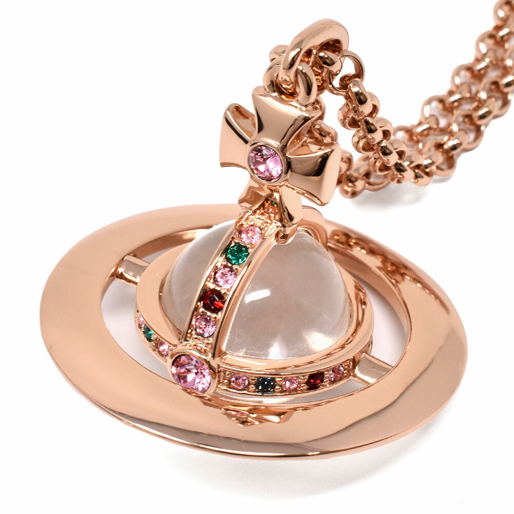 ヴィヴィアンウエストウッド ネックレス Vivienne Westwood 63020096 CN NEW SMALL ORB PENDANT オーブ ピンクゴールド G002