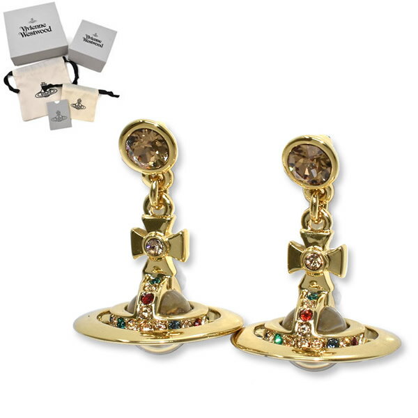 ヴィヴィアンウエストウッド ピアス Vivienne Westwood 62020032 R001 NEW PETITE ORB EARRINGS ゴールド メンズ レディース