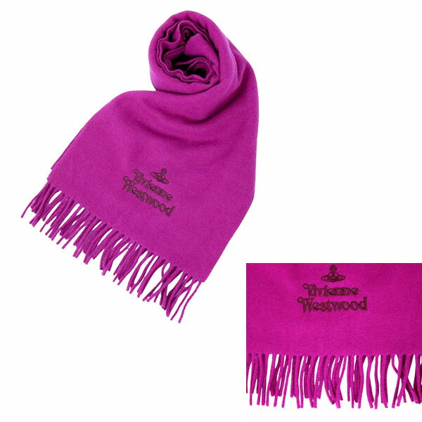 ヴィヴィアンウエストウッド マフラー Vivienne Westwood 24-W00Q7-G410 レディース メンズ FUCHSIA フューシャ G410 フクシア マフラー