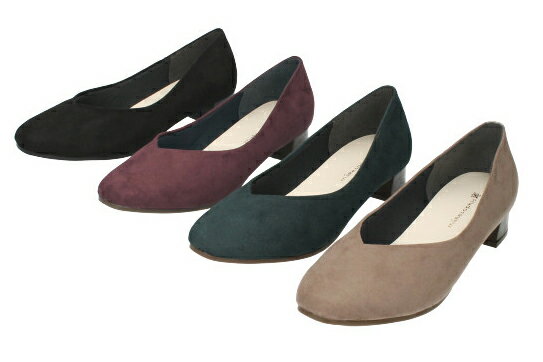 maRe（マーレマーレ）スエードVカットパンプスMD232505レディース　歩きやすい