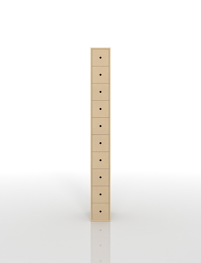 CDラック おしゃれ 大容量 CD収納棚 木製 引き出し 1列×10段（CD棚 CDラック スリム CD収納ラック 引出し収納 隙間収納 隙間ラック すきま収納 すきまラック 300枚以上 おしゃれ デザイン 送料無料）DRW-CD-S-10 /マルゲリータ