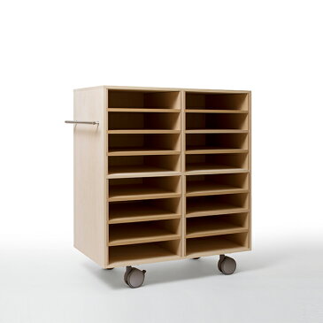 キャスター付き A4書類・ファイル収納カート 4段 SC-G Storage Cart ストレージカート マルゲリータ (木製 書類棚 ファイル棚 移動式)