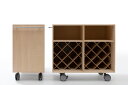 キャスター付き ワイン収納カート ミドルタイプ SCM-W Storage Cart ストレージカート マルゲリータ （木製 ワインラック ワイン木箱 移動式）