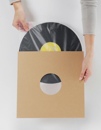 LPレコードジャケット 特厚紙製 両穴 クラフト茶 50枚セット（LP用 12インチレコード レコード用ジャケット ジャケットカバー レコードケース レコード収納 紙ジャケット レコード整理 レコード保存 レコード保管 レコード用品） /マルゲリータ