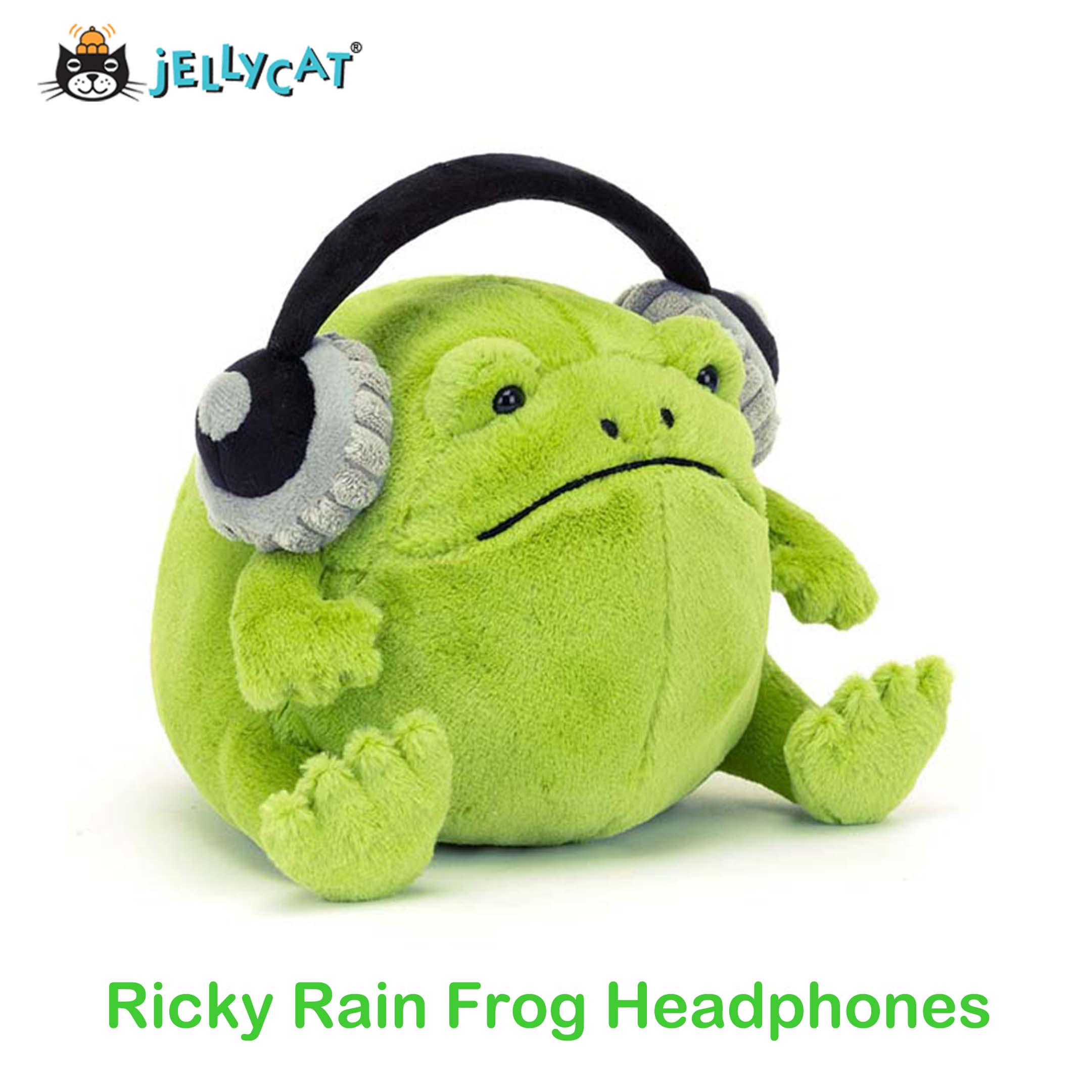 jellycat ジェリーキャット カエル かえる 蛙 グリーン 緑 リッキーレインフロッグ リッキー ヘッドフォン 正規輸入品 ぬいぐるみ 柔らかい 安心 安全 赤ちゃん 大人 子供 子ども 出産祝い ギフト 誕生日 贈り物 プレゼント かわいい 大人気 ふわふわ フワフワ インテリアのサムネイル