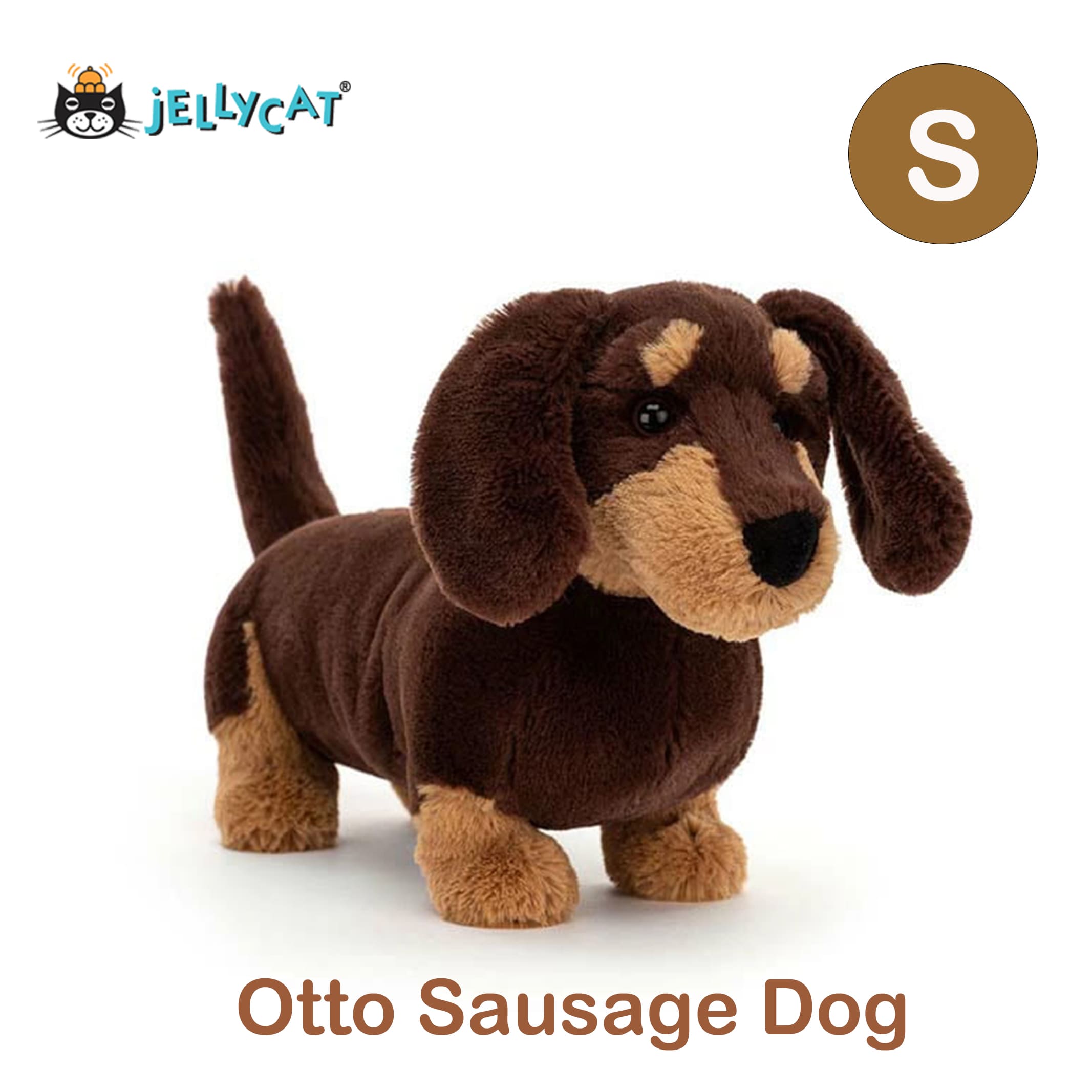 jellycat ジェリーキャット Otto Sausage Dog small すもーる スモール ダックスフンド ダックスフント 希少 正規輸入品 ぬいぐるみ 柔らかい 安心 安全 赤ちゃん ベビー 出産祝い ギフト 誕生日 贈り物 プレゼント ふわふわ 大人 犬 ドッグのサムネイル