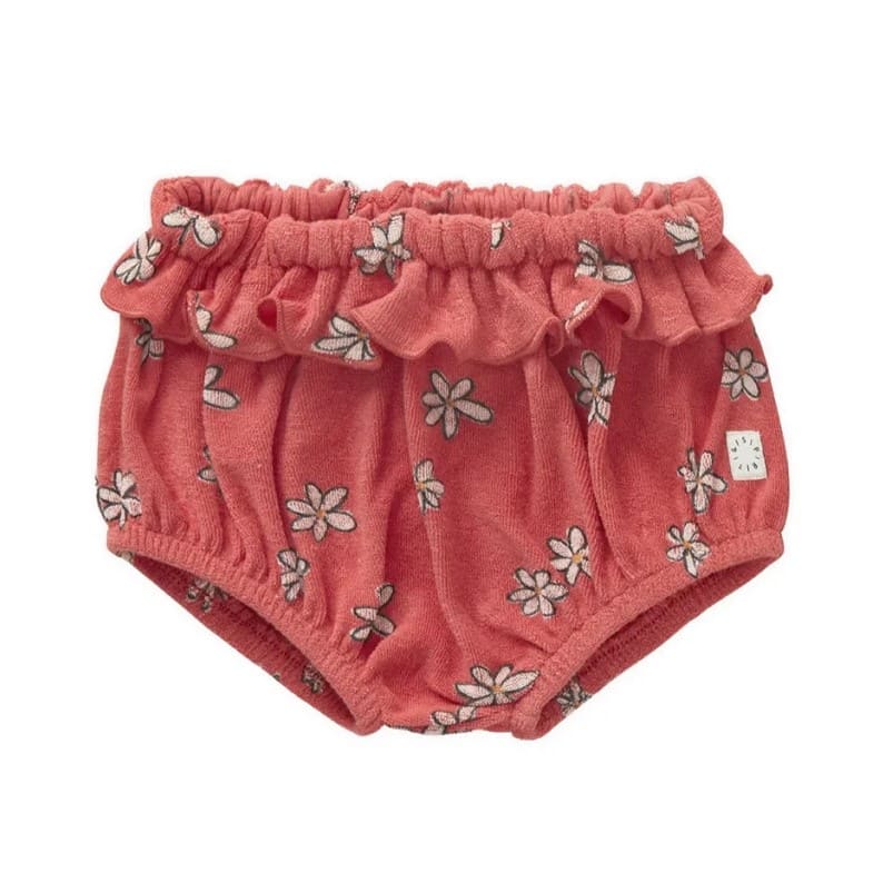 Sproet&Sprout パンツ ベビーパンツ ベビーブルマ ベビー ブルマ 春夏 春 夏 赤 花柄 デイジー ベビー キッズ パイル地 柔らかい 赤ちゃん 子供 出産祝い オランダ インポート 海外子供服 ベビー服 上質 子供用 子供服 1歳 2歳 80 90 女の子 男の子 80cm 90cm