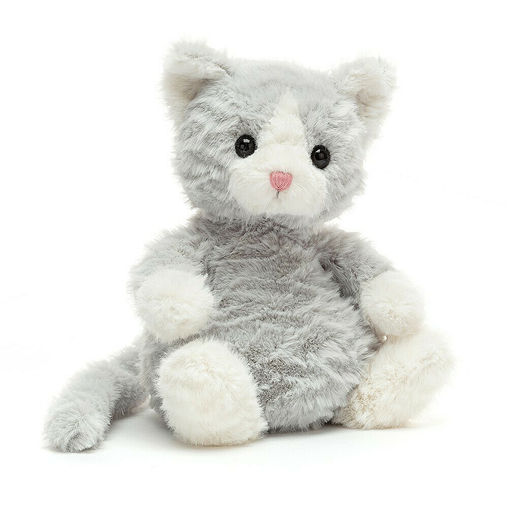 jellycat ジェリーキャット ねこ CAT ネコ ハチワレ はちわれ グレー 正規輸入品 ぬいぐるみ 柔らかい 安心 安全 赤ちゃん ベビー 出産祝い ギフト 誕生日 贈り物 プレゼント 新生児 かわいい 大人気 19cm ふわふわ もこもこ ねこちゃん ふわもこのサムネイル