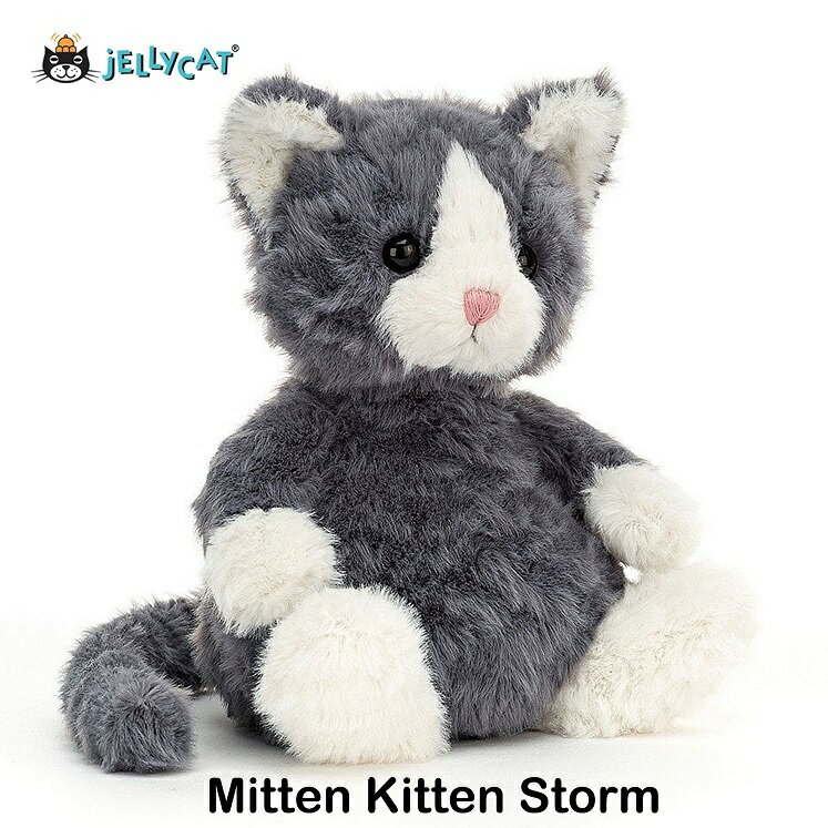 jellycat ジェリーキャット ねこ CAT ネコ ハチワレ はちわれ グレー 正規輸入品 ぬいぐるみ 柔らかい 安心 安全 赤ちゃん ベビー 出産祝い ギフト 誕生日 贈り物 プレゼント 新生児 かわいい 大人気 19cm ふわふわ もこもこ ねこちゃん ふわもこのサムネイル