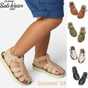 saltwater ソルトウォーター シャーク SHARK shark しゃーく Shark 防さび 防水 キッズ サンダル SALT WATER SANDALS ベルクロ 赤ちゃん ベビー レザー 本革 海 プール 夏 水遊び アメリカ ブラウン ホワイト ブラック ベージュ ラテ 子供 本革 バックルタイプ