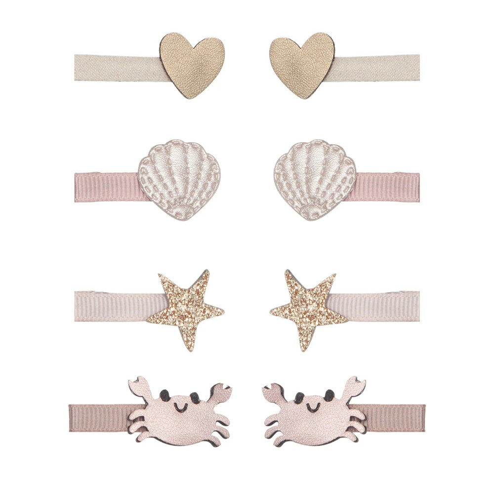 MIMI&LULA ハート 貝 カニ クラブ かに かわいい 星 スター キラキラ ヘアクリップ ヘアアクセサリー ヘア クリップ 出産祝い ギフト 誕生日 贈...
